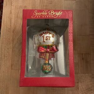Radko Sparkle Bright Baby’s 1st 2012 ornament rare! New in box!